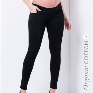 Organic Cotton Under Bump Black Maternity Jeans
